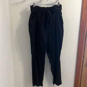 LOFT Hi-Waisted Tie Relaxed Pants